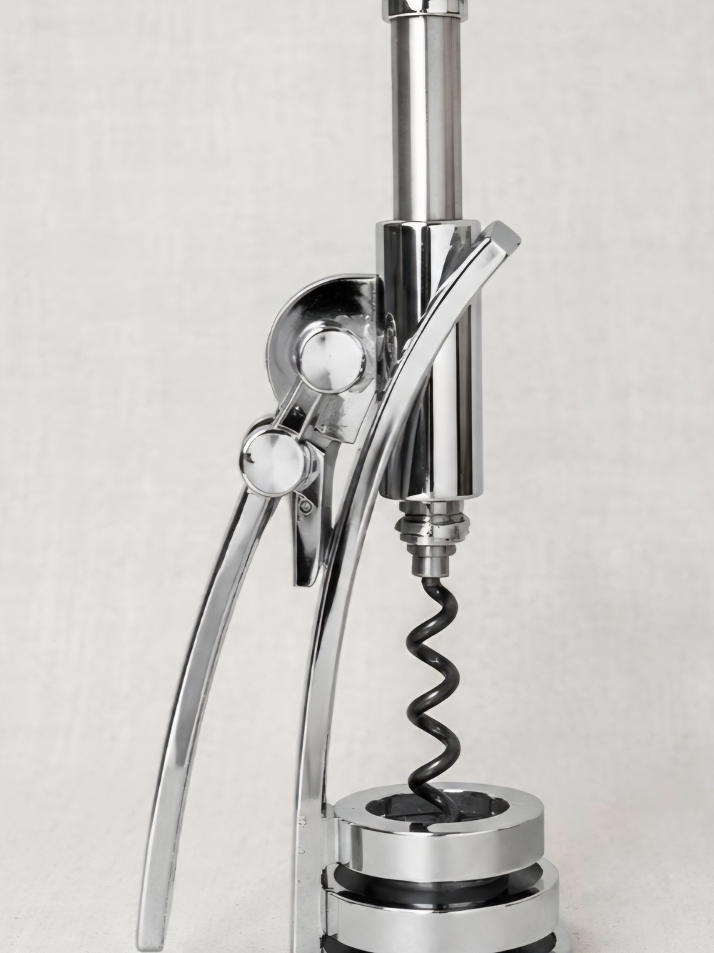 Vintage Vino Temp Ratchet Corkscrew | Steampunk Style Chrome Wine Opener | Indus
